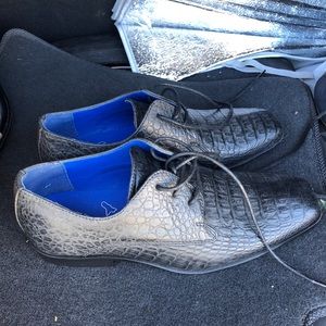 Snake skin black/grey dress shoes